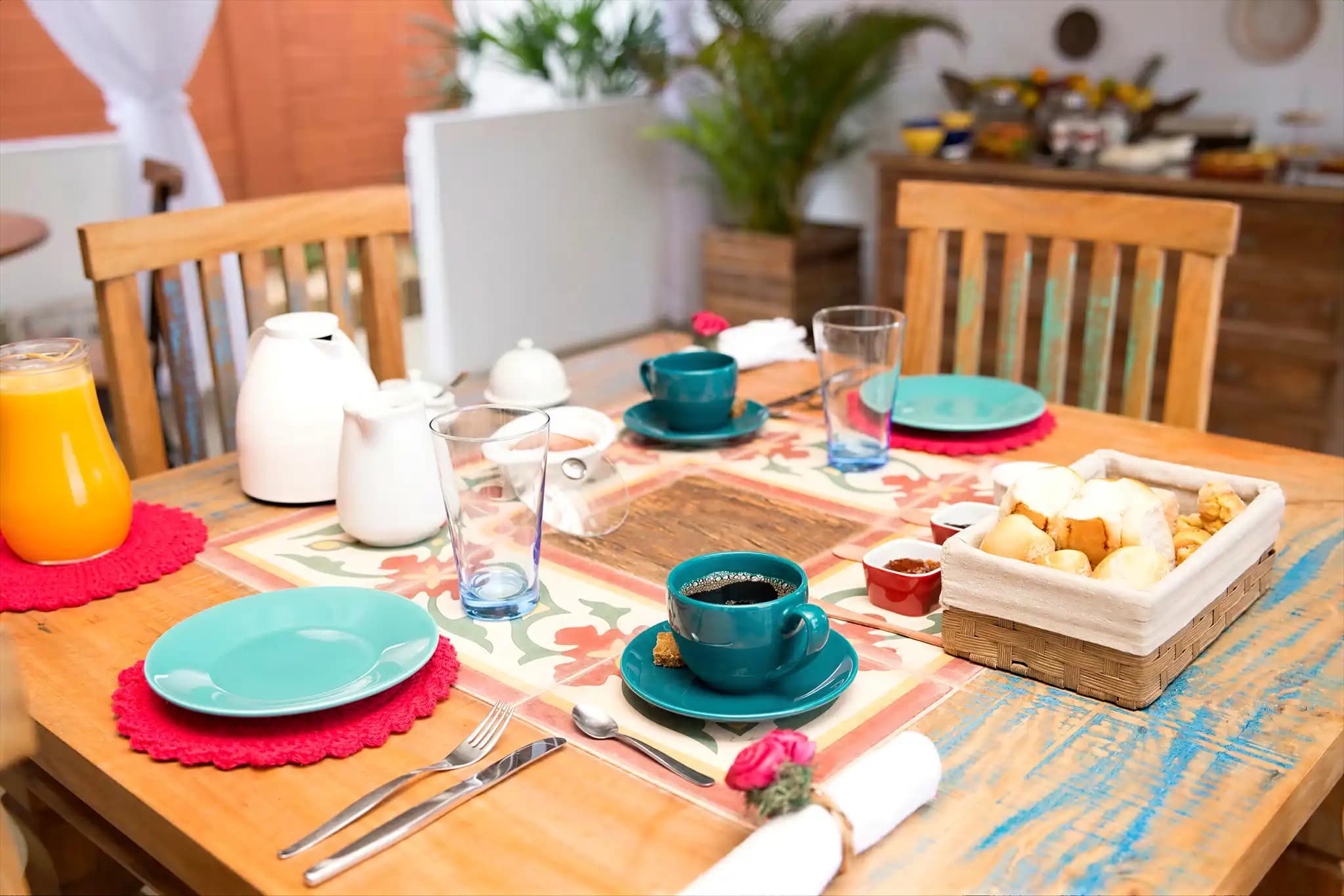 Café da manhã da Pousada Villa di Antônio